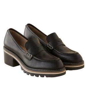 Bernardo Selma Lug Sole Heeled Loafers